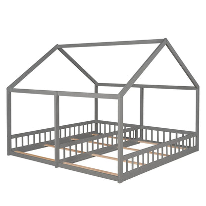 House Platform Beds For Two With Guardrails