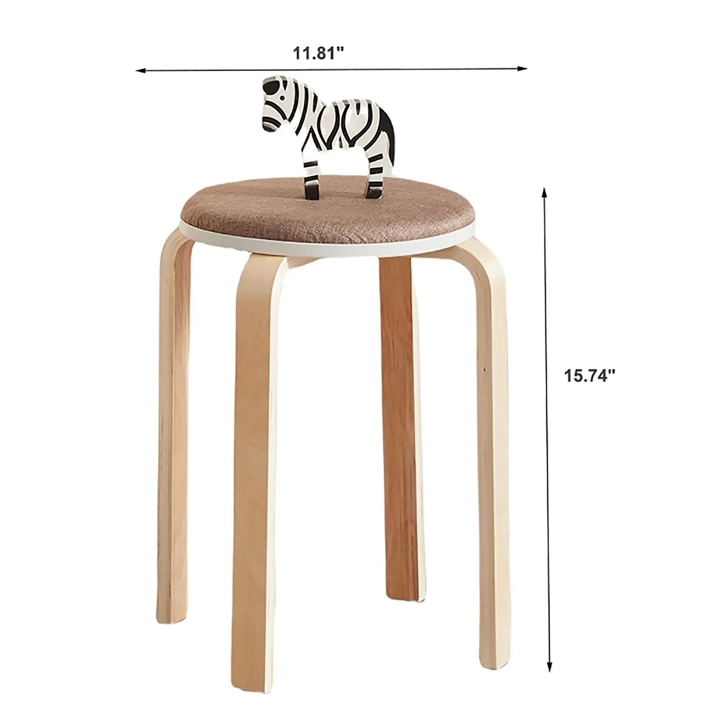 Stackable Round Backless Stools Set Of Four