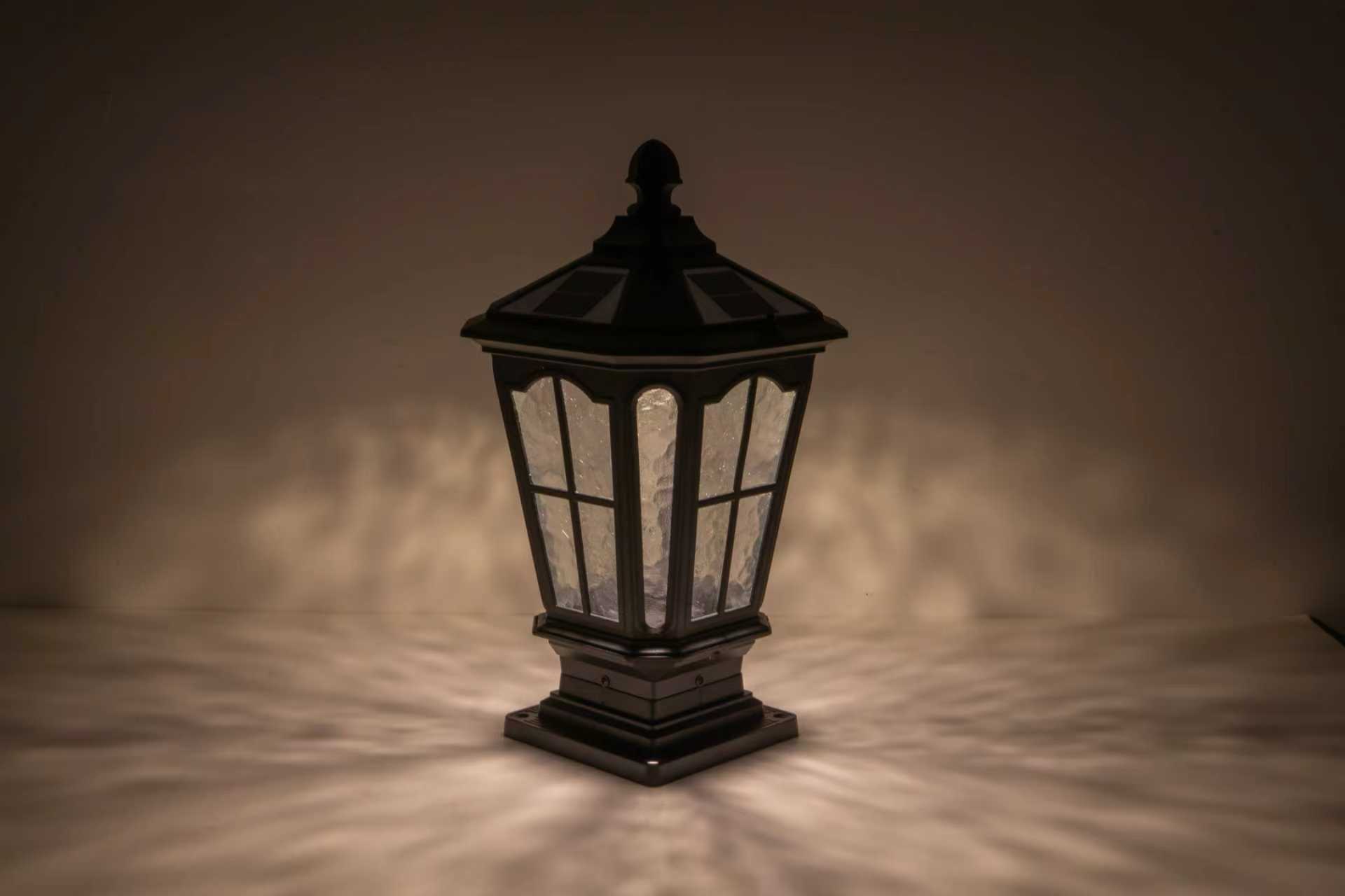 Garden post light, black aluminum outdoor column lantern for landscape path lighting on Tampa Home & Garden Store