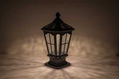 Garden post light, black aluminum outdoor column lantern for landscape path lighting on Tampa Home & Garden Store