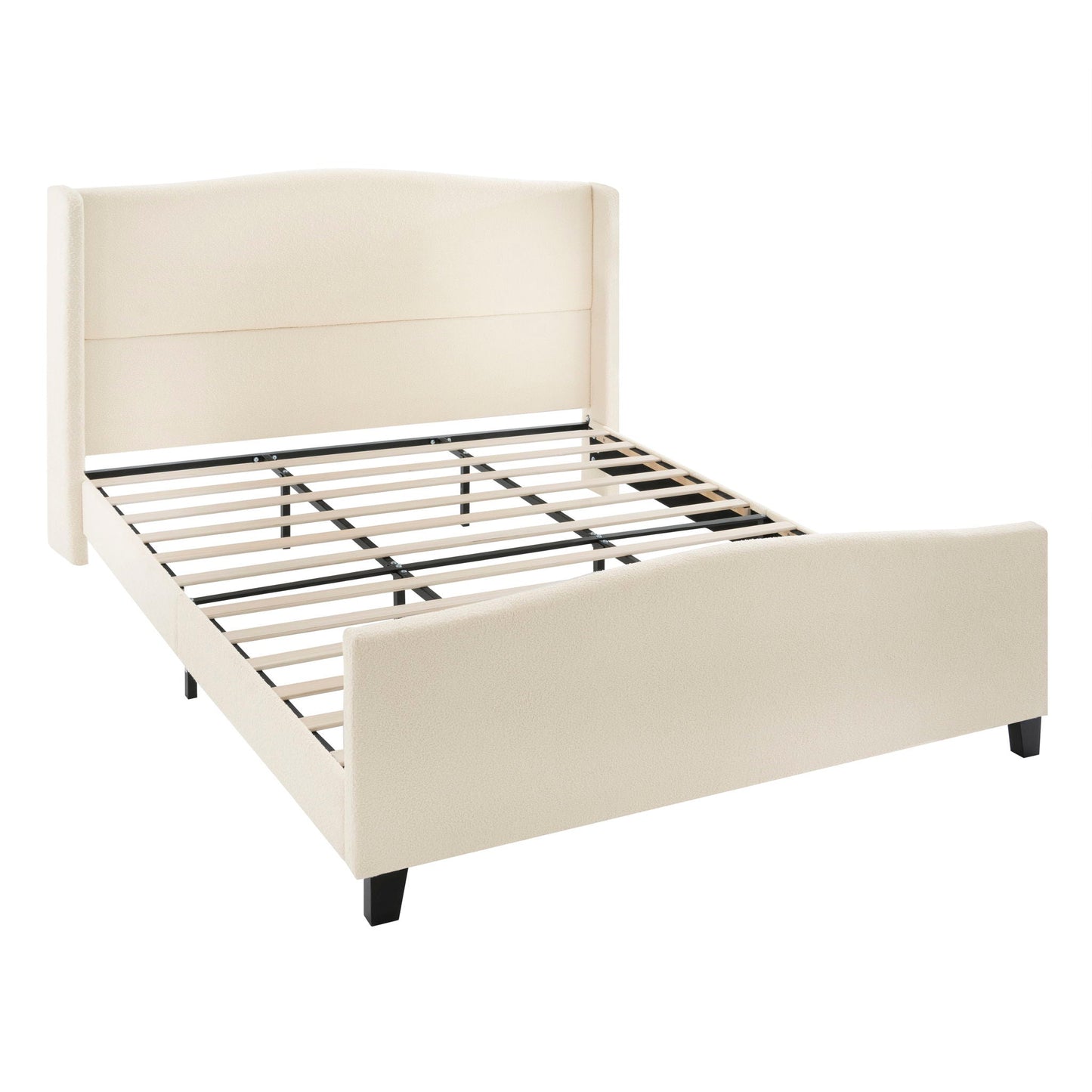 Sturdy Platform Bed Frame and a Padded Headboard