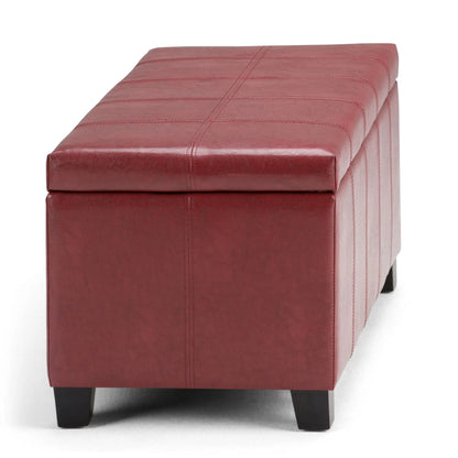Dover Upholstered Storage Ottoman Bench with Lid