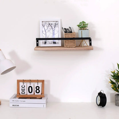 Natural Wood Floating Shelves 2 for Bedroom