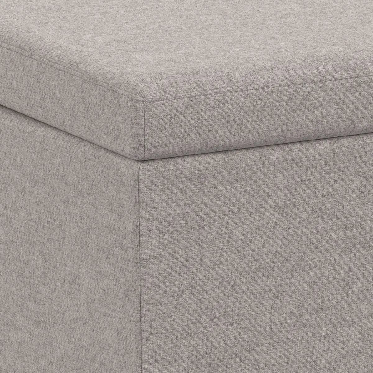 Avalon storage ottoman bench in light gray textured fabric by Unique Piece Furniture on Tampa Home & Garden Store