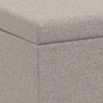 Avalon storage ottoman bench in light gray textured fabric by Unique Piece Furniture on Tampa Home & Garden Store