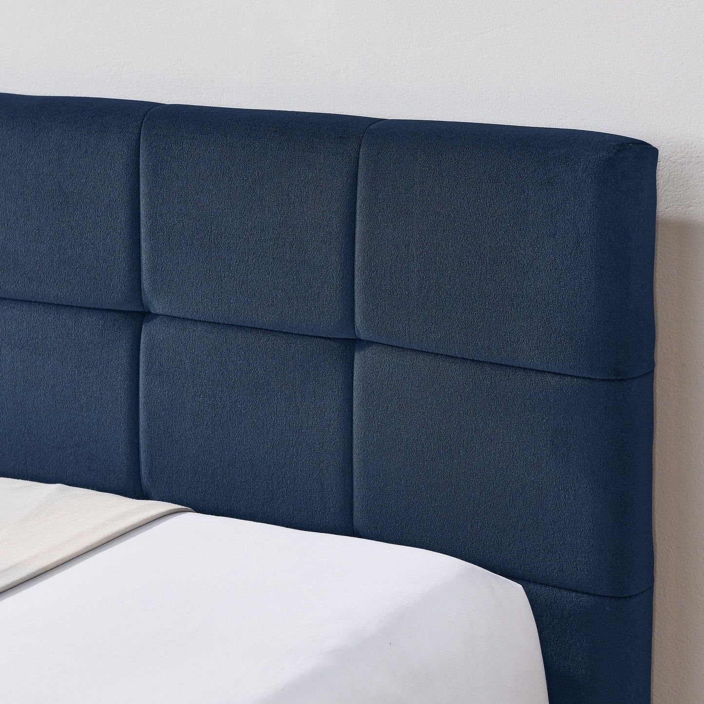 Mid Century Storage Upholstered Tufted Bed Frame