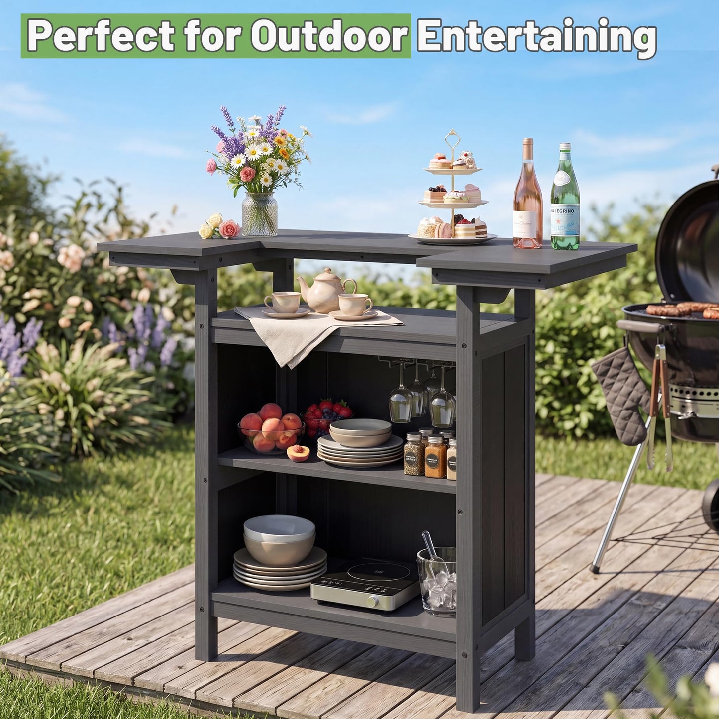 Modern Outdoor Bar and Patio Kitchen Island