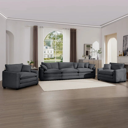 Elegant Sectional Sofa Set with Deep Seats