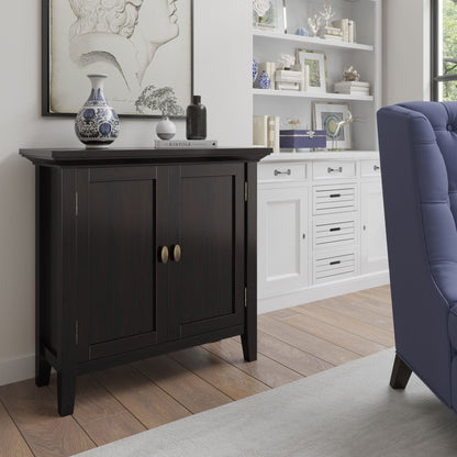 Redmond low storage cabinet in Hickory Brown by HouseOfZazla, dark wood accent cabinet on Tampa Home & Garden Store