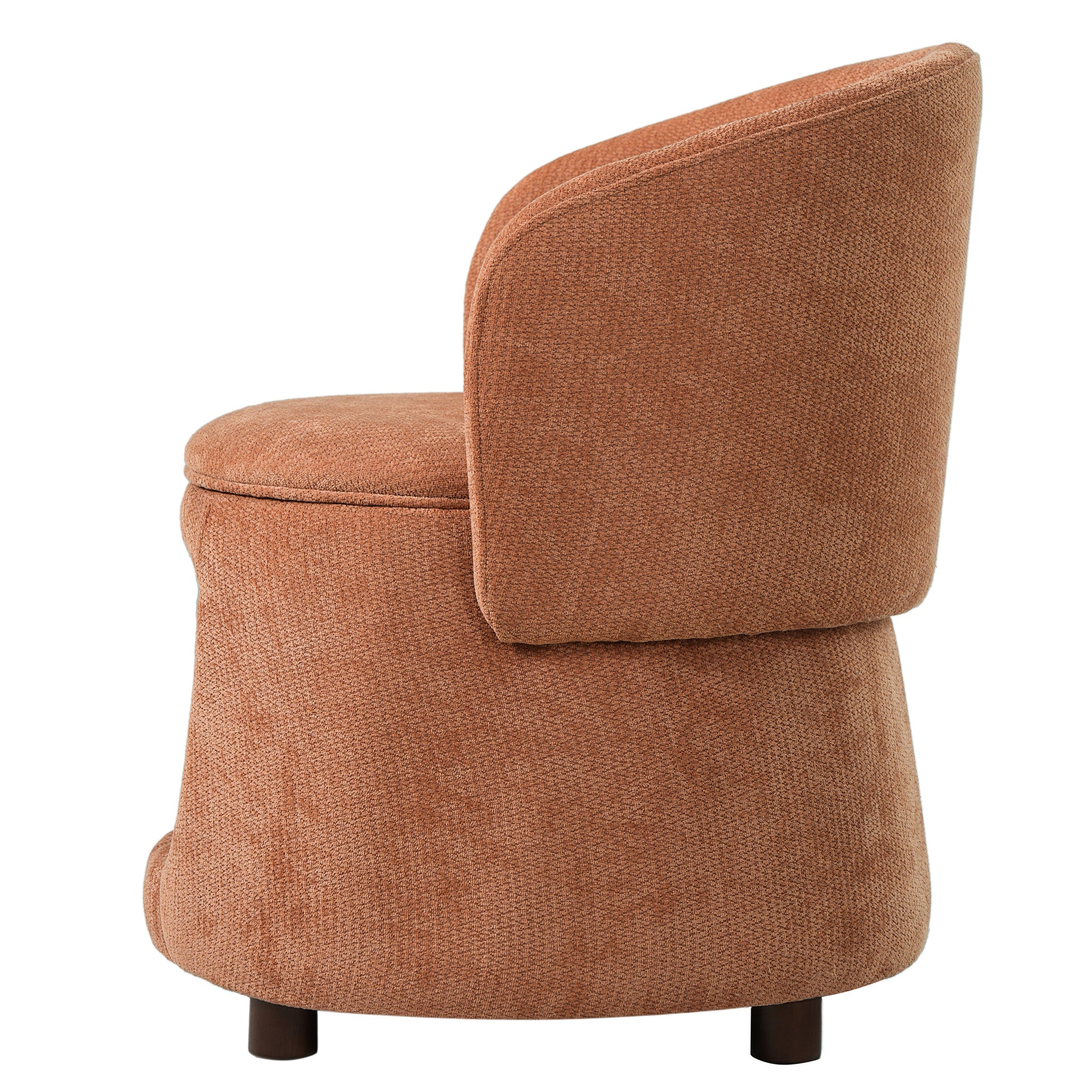 Orange upholstered chair by HouseOfZazla with hidden pet nook and storage seat on Tampa Home & Garden Store