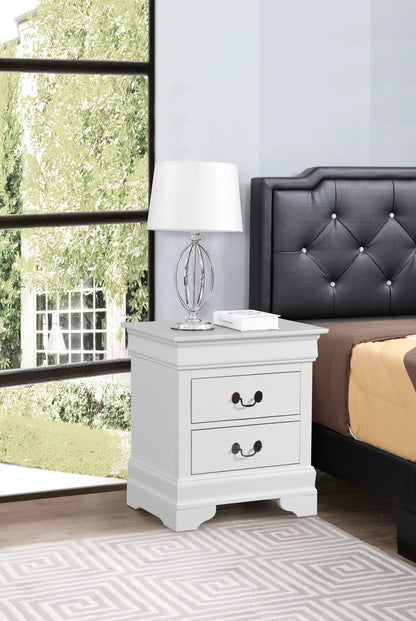 Traditional Nightstand Carved Bases and Curves