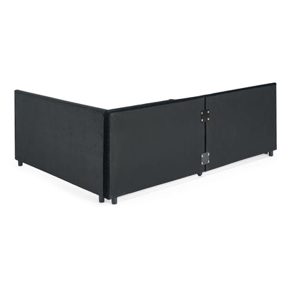 Upholstered Tufted Daybed Frame with Storage