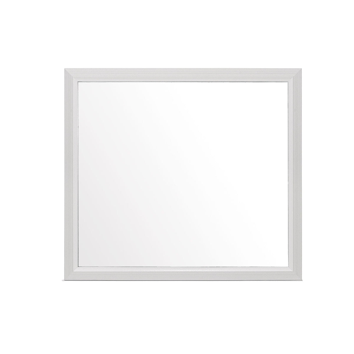 Mirage Mirror with Wood Trim in white frame, wall mirror on Tampa Home & Garden Store