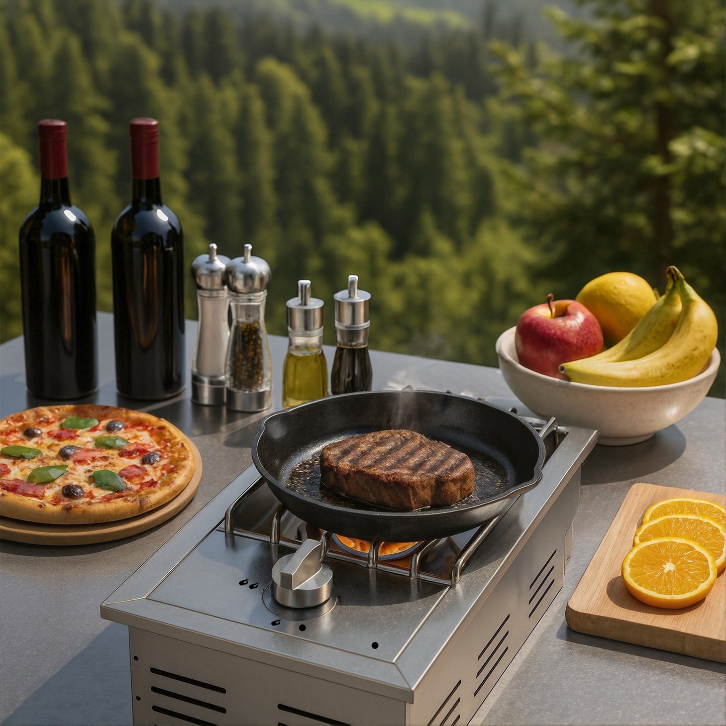 Single Grilling Side Burner For Backyards