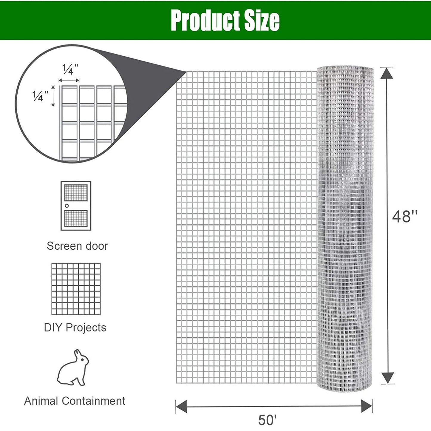 Galvanized Hardware Cloth and Wire Fence Roll