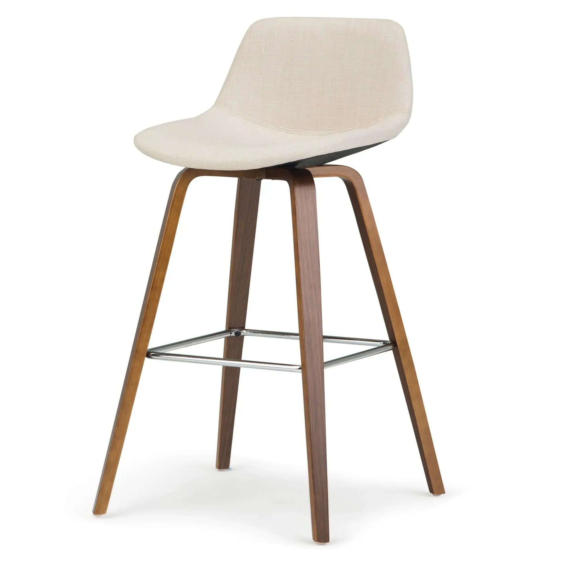 Randolph Bentwood counter stools set of 2 beige fabric on wood legs Unique Piece Furniture on Tampa Home & Garden Store