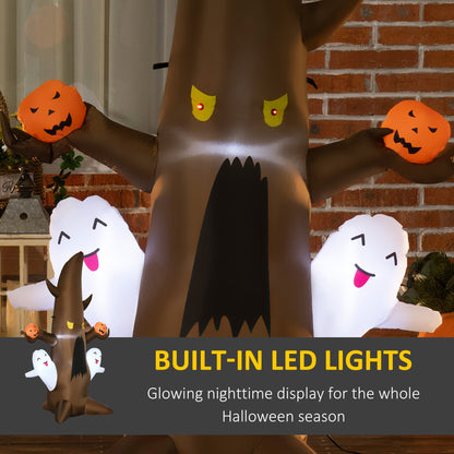 5ft illuminated Halloween Ghost Tree inflatable with built-in LED lights by HouseOfZazla on Tampa Home & Garden Store