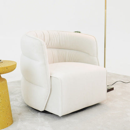 Walden Stylish Swivel Chair with Integrated Armrests cream faux leather by HouseOfZazla on Tampa Home & Garden Store
