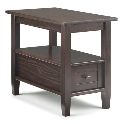 Warm Shaker coffee table in dark walnut with drawer and lower shelf on Tampa Home & Garden Store