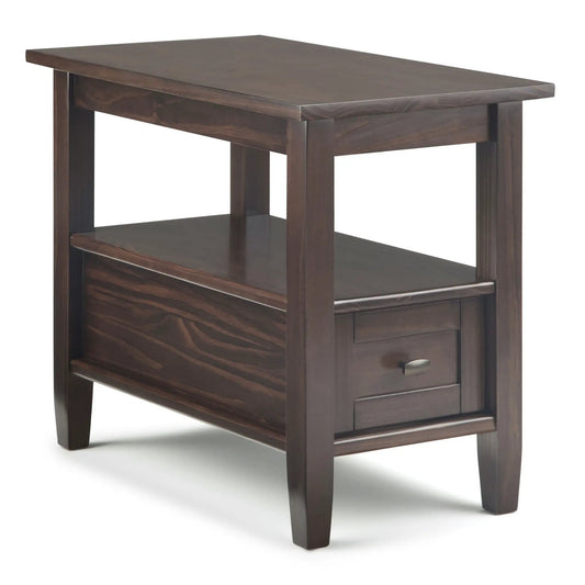 Warm Shaker coffee table in dark walnut with drawer and lower shelf on Tampa Home & Garden Store