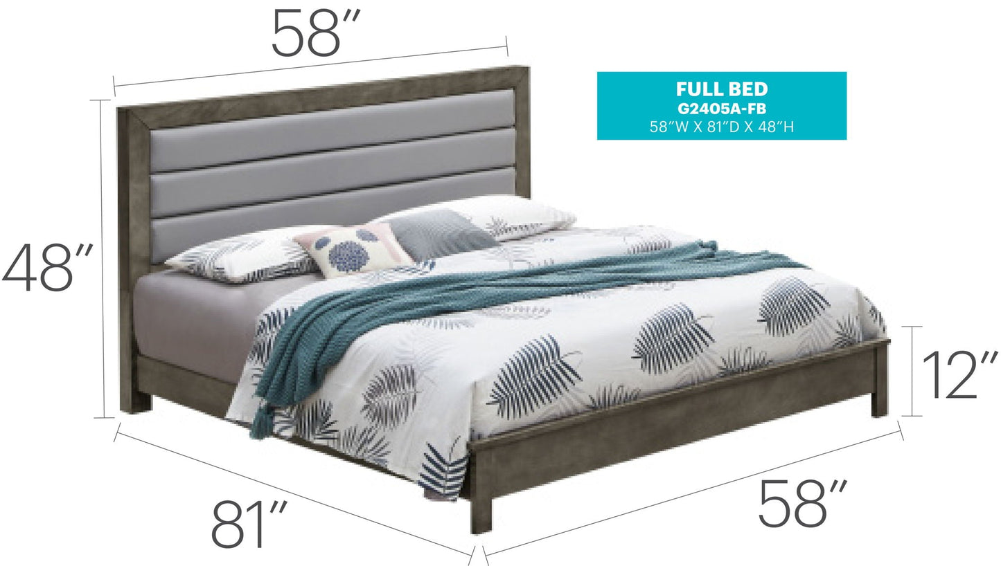 Comfortable Modern Full Bed and Wood Frame