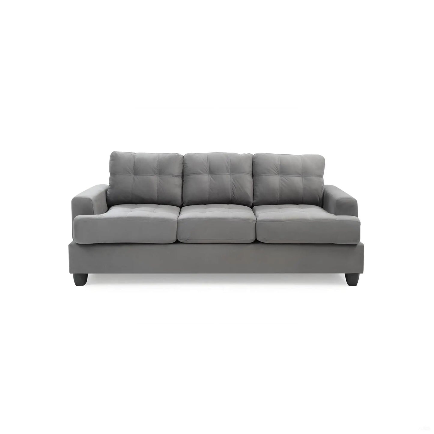 Sandridge - Sofa by Unique Piece Furniture, grey tufted stationary 3-seater on Tampa Home & Garden Store