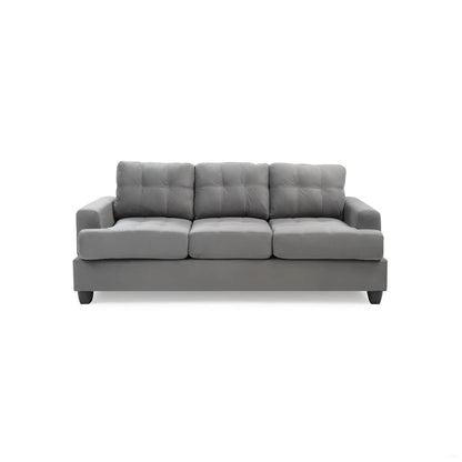 Sandridge - Sofa by Unique Piece Furniture, grey tufted stationary 3-seater on Tampa Home & Garden Store