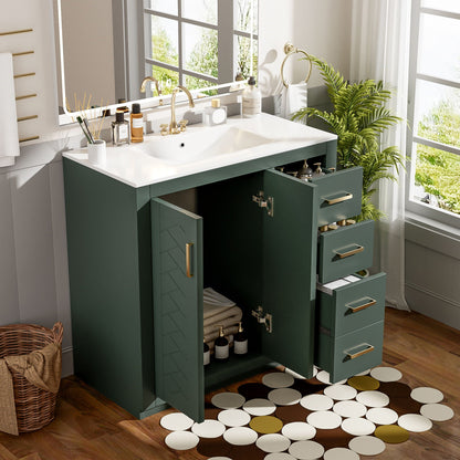 Bathroom Vanity With Sink and Storage Cabinet