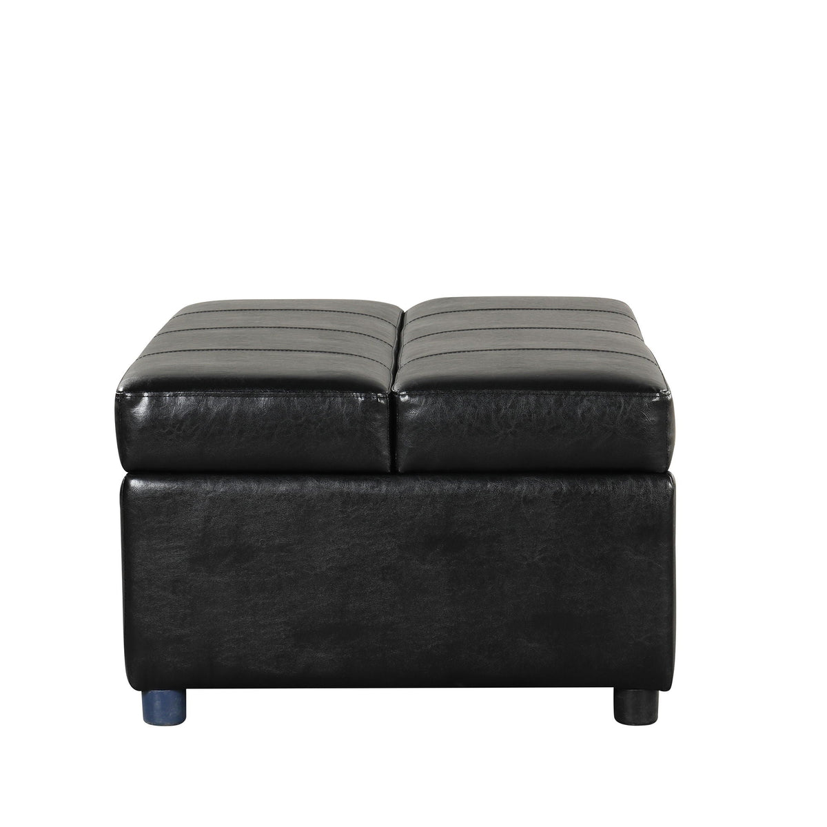 Twin Size Folding Ottoman Sleeper Bed With Mattress gray faux leather HouseOfZazla on Tampa Home & Garden Store