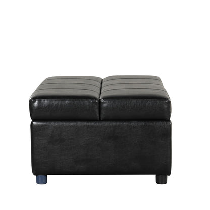 Twin Size Folding Ottoman Sleeper Bed With Mattress gray faux leather HouseOfZazla on Tampa Home & Garden Store