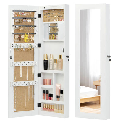 Wall Mounted Jewelry Armoire With Led Light