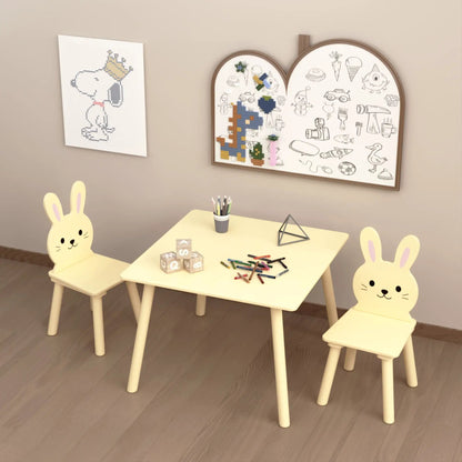 Table and chair set with 2 yellow bunny chairs for toddlers by Unique Piece Furniture on Tampa Home & Garden Store