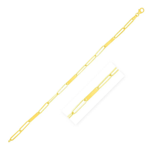 Bracelet 14K gold paperclip chain with gold bar links by Bids.com on Tampa Home & Garden Store