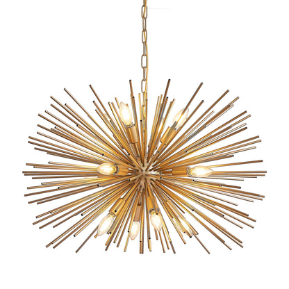 29in mid-century starburst chandelier gold metal with 12 bulbs HouseOfZazla on Tampa Home & Garden Store