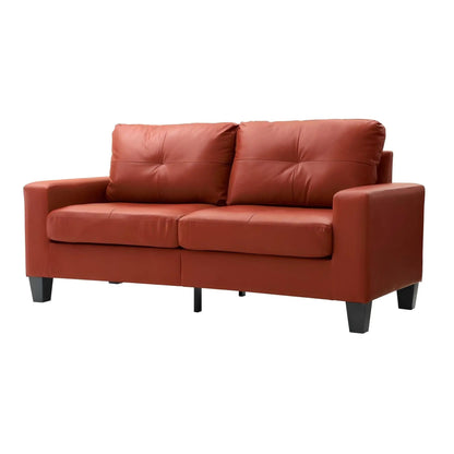 Newbury Modular Sofa Modern red leather two-seat cushions on Tampa Home & Garden Store