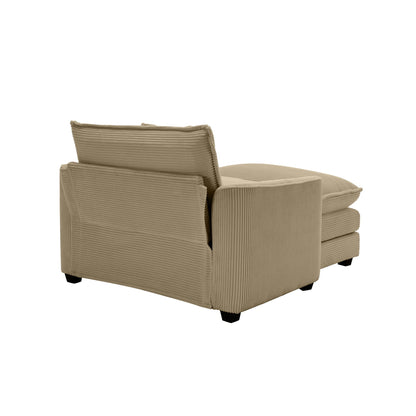 Classic Modern Deep Seat Chair and Footstool Set