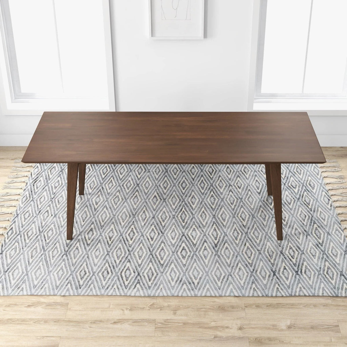 Mary modern rectangular dining table in dark wood for dining room by HouseOfZazla on Tampa Home & Garden Store