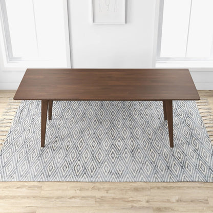 Mary modern rectangular dining table in dark wood for dining room by HouseOfZazla on Tampa Home & Garden Store