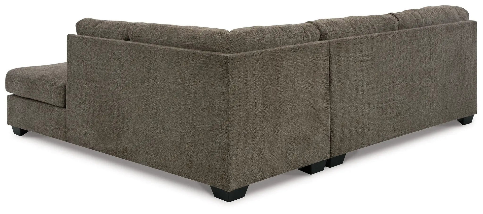 Mahoney stationary sectional in taupe fabric with overstuffed back cushions by Unique Piece Furniture on Tampa Home & Garden Store