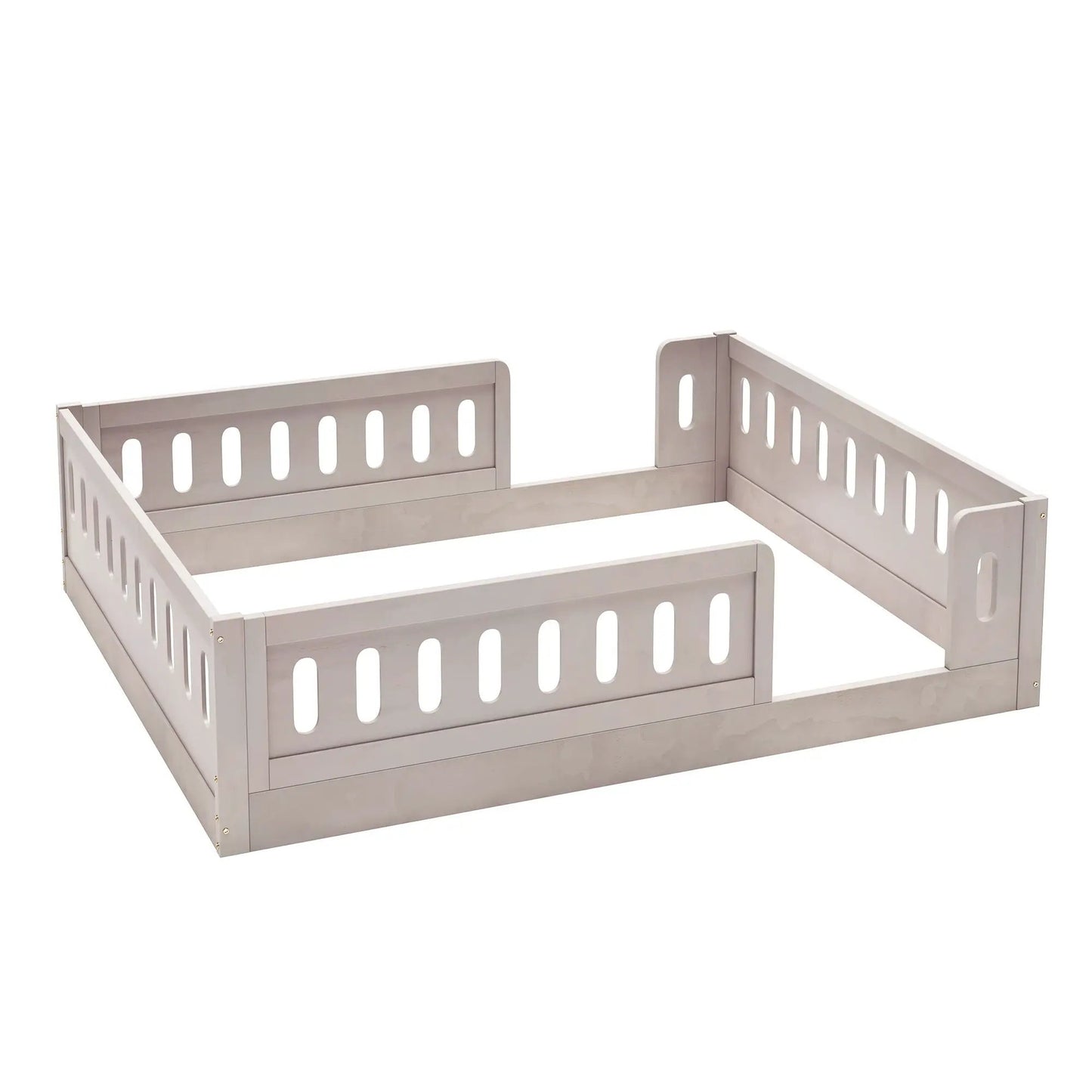 Platform bed with guard rails in light grey Unique Piece Furniture on Tampa Home & Garden Store