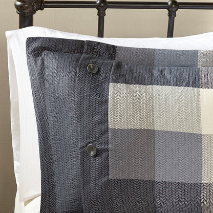 Grey Herringbone Comforter Set and Cal King