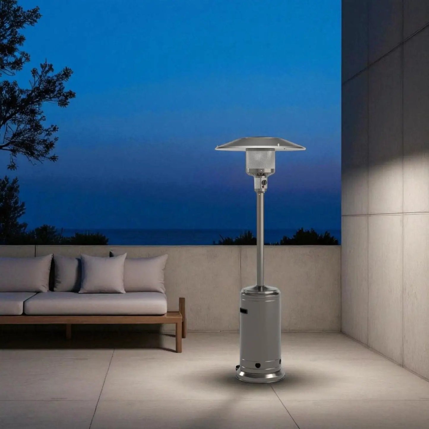 46,000 Btu Gas Standing Patio Heater for Outdoors