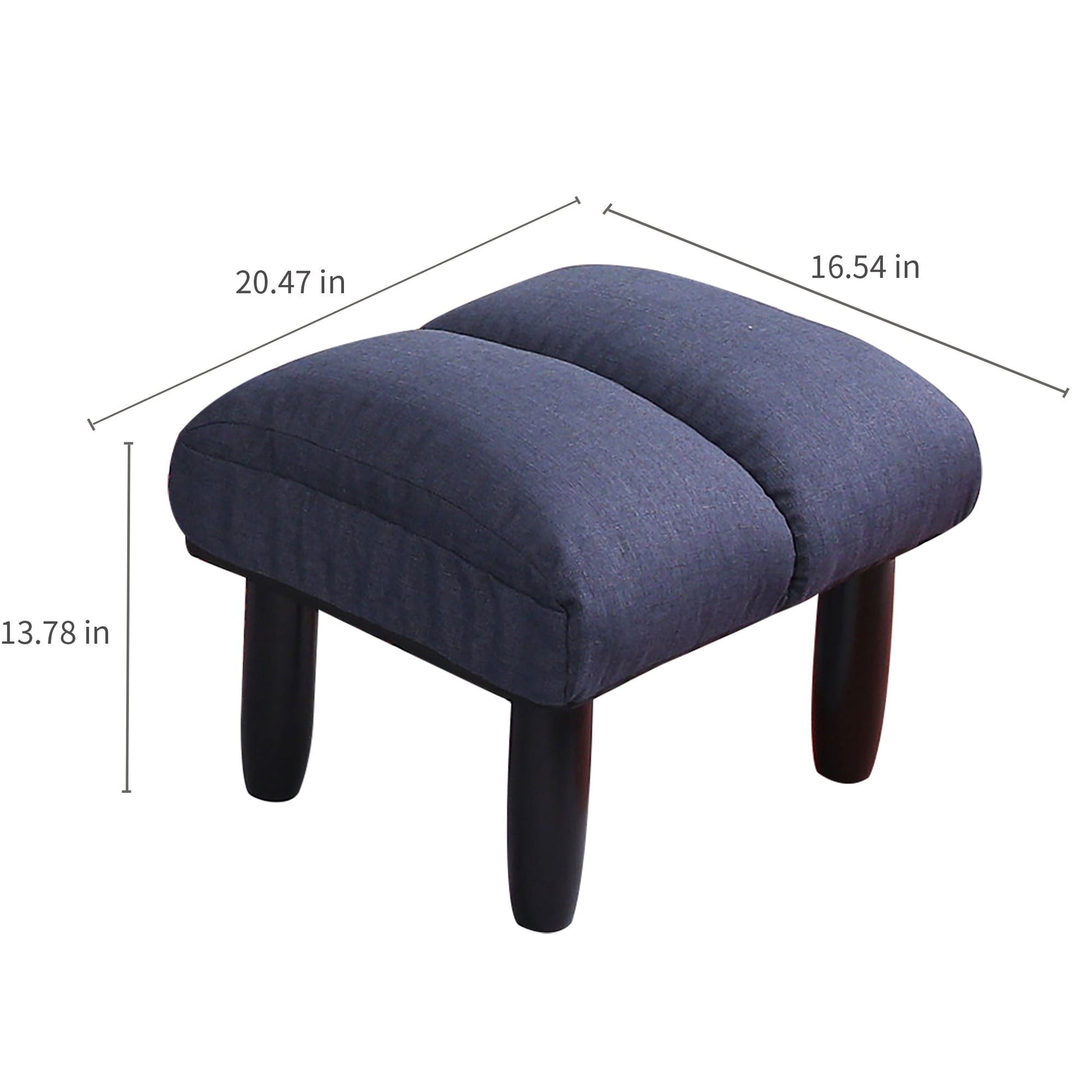Reclining floor chair HouseOfZazla with navy upholstery, dark wood legs, metal frame on Tampa Home & Garden Store