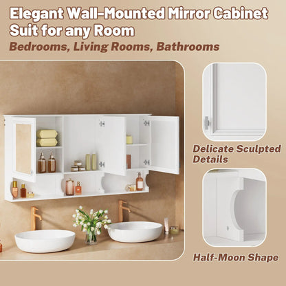 Wall Mounted Mirror and Medicine Cabinet