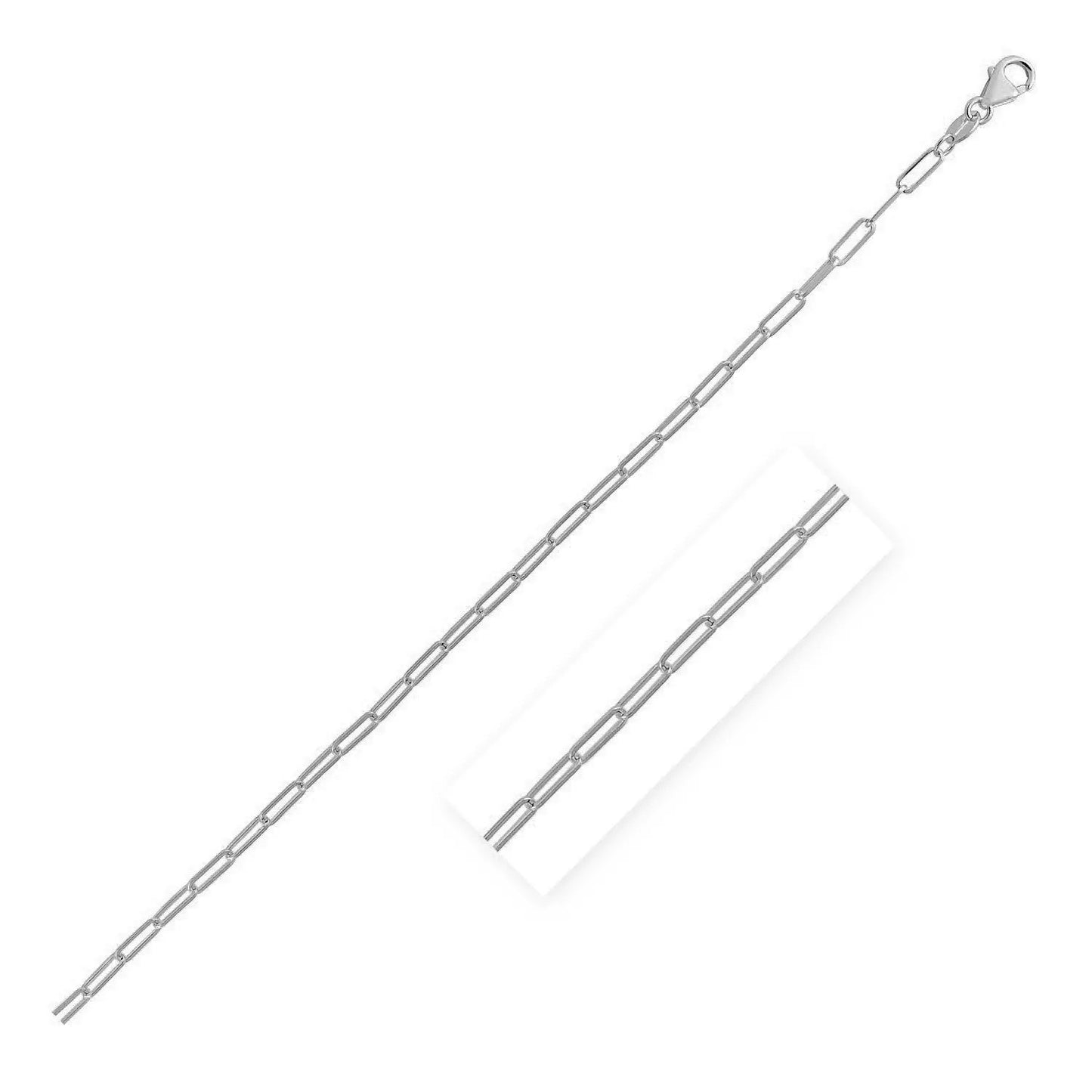 14K White Gold Delicate Paperclip Chain Necklace by Bids.com 2.1mm on Tampa Home & Garden Store