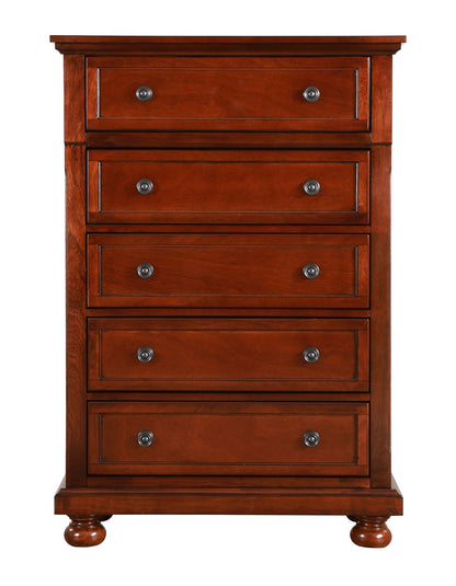 Meade Chest accent dresser with felt-lined top drawer in dark brown wood; round metal knobs on Tampa Home & Garden Store