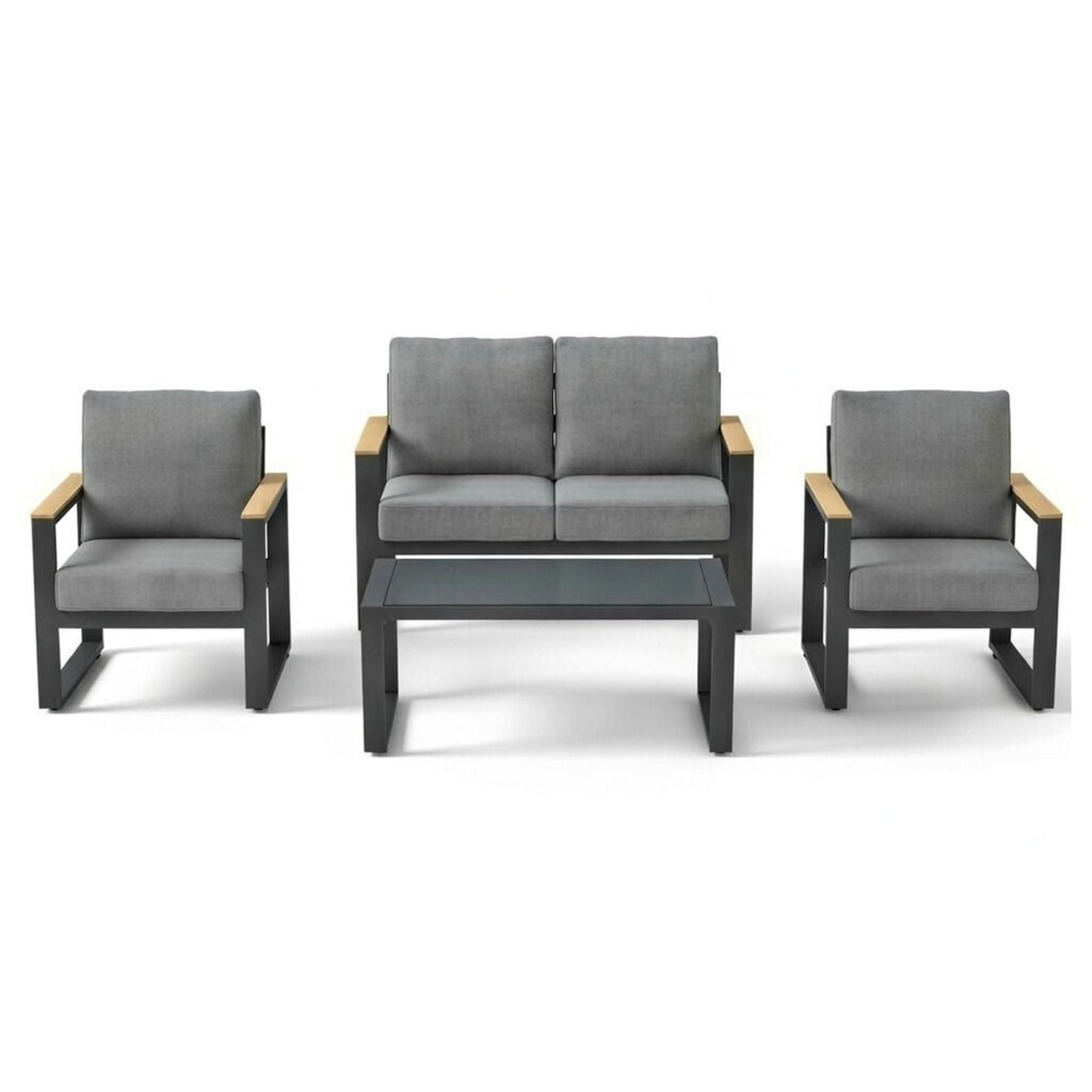 Modern Outdoor Sofa Set with the Coffee Table