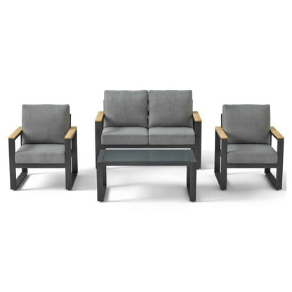 Modern Outdoor Sofa Set with the Coffee Table