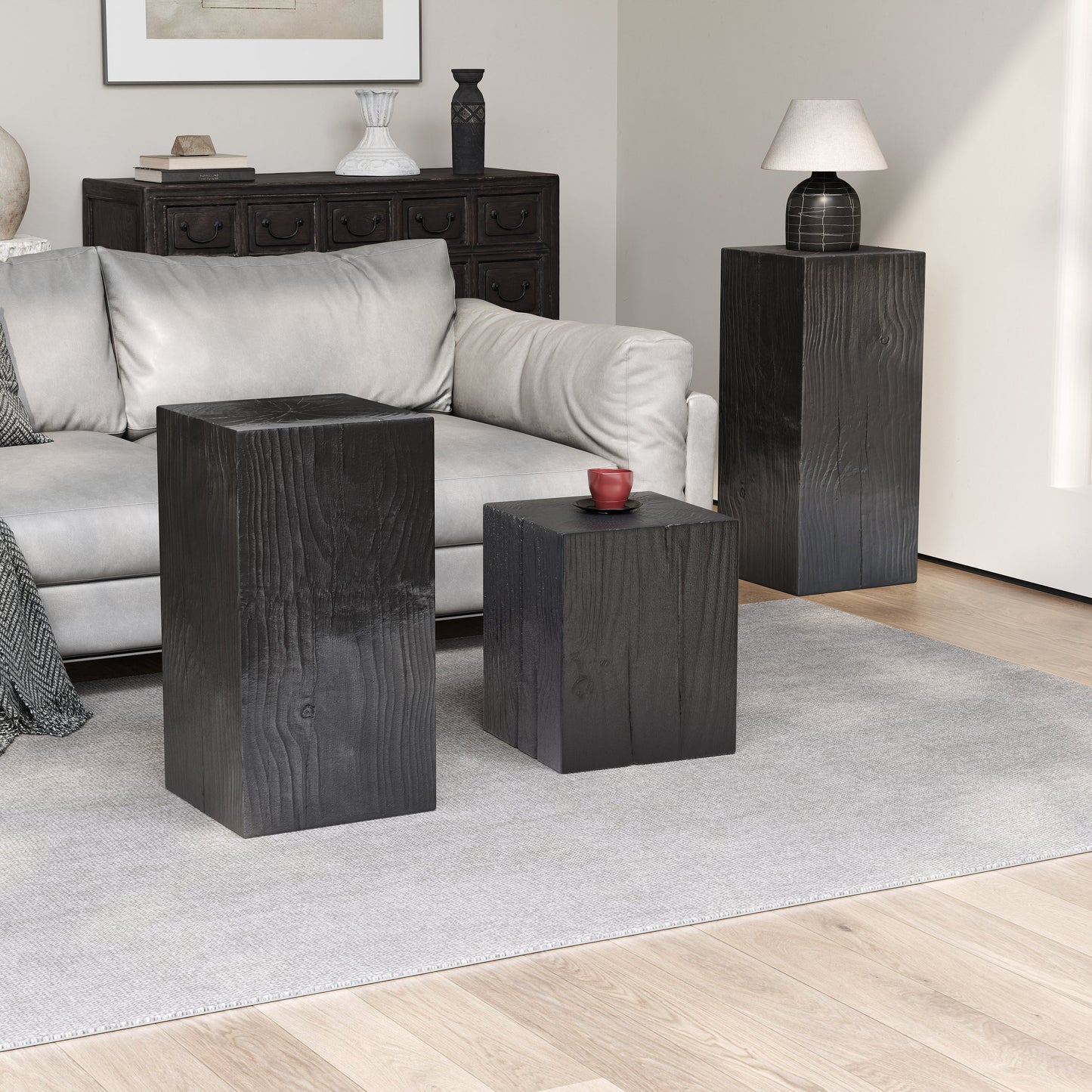 Charming Retro Indoor and Outdoor Wood Table Set