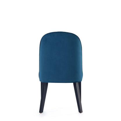 Dining chair blue upholstered seat with beech wood frame by HouseOfZazla on Tampa Home & Garden Store